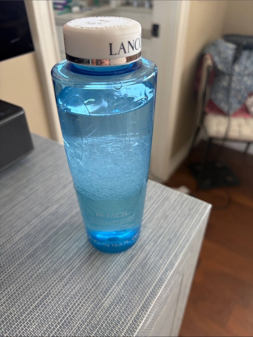 Lancome Blue Plastic Refillable Bottle